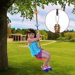 Climbing Rope Tree Swing with Platforms and Disc Swing Seat Set Outdoor