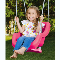 Little Tikes 2-in-1 Snug & Secure Swing High Back Magenta Baby Toddler Seat