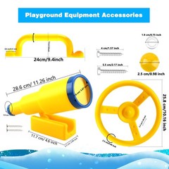 4 Pcs Kids Playground Accessories Playhouse Safety Handle Swingset Steering W…