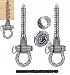 2 Permanent Anti Rust Bearing Hanger Heavy Duty, 1500 LBS, 180° Swing Hardwar…
