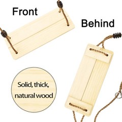 Wooden Swing Seat, Outdoor Swing Set Accessories for Backyard, Height Adjusta…