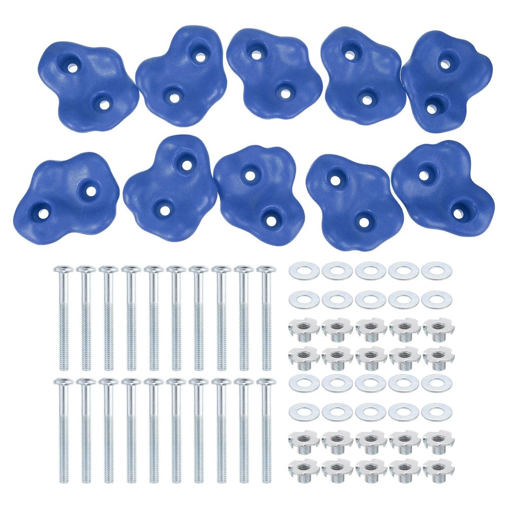 Rock Climbing Holds, 10 Pcs Large Climbing Rock Wall Grips Play Set Climber A…