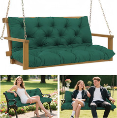 Porch Swing Cushions 60X40 Inch, 5″ Extra Thick Waterproof Outdoor Swing Seat Cu