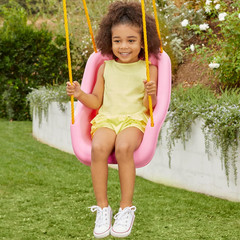 Snug ‘N Secure Pink Swing with Adjustable Straps 2In1 for Baby and Toddlers