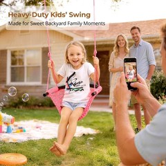 Swing Seat for Kids Heavy Duty Rope Play Secure Children Swing Set,Perfect fo…