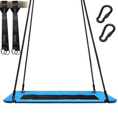 60″ Giant Tree Rectangle Platform Saucer Swing 700lb w/Adjustable Hanging Ropes