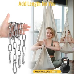 2 Pack Heavy Duty 30″ Extension Chains with Carabiners, 440LB Adjustable Metal f