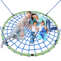 60″ Large Spider Web Saucer Tree Swing for Kids & Adults, 750Lbs Heavy Duty Outd