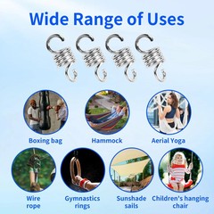 Heavy Duty Hammock Chair Springs (4-Pack) – 1300LBS Capacity Suspension Hange…