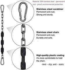 2 Stainless Steel Chains (84″) Swing Chains, Heavy Duty Swing Hardware,4 Quick C