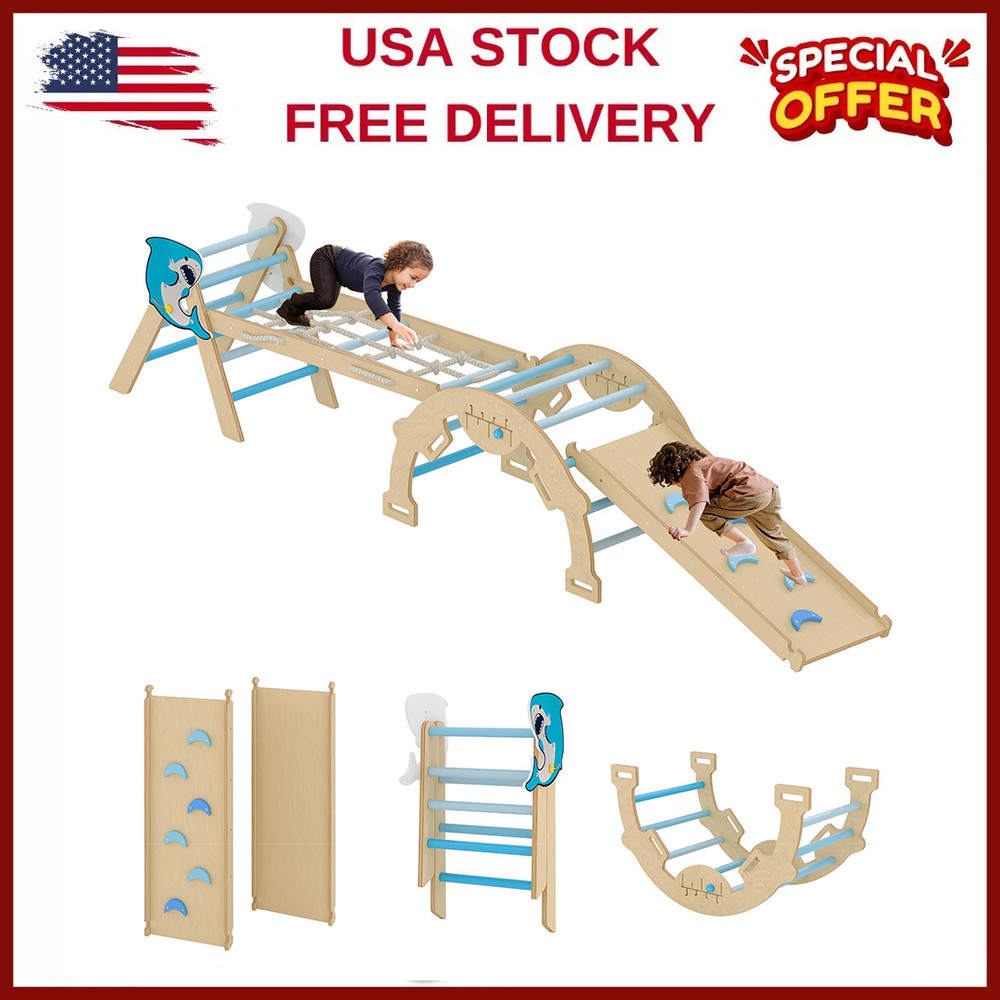 Montessori Climbing Set for Toddlers 1-3 Baby,Kids -4 in 1 Toddler Climbing Toys