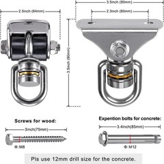 BeneLabel 2 Pack Silent Swing Hanger Large, 2pcs With Bearing