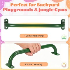 17 Inch Monkey Bars Indoor Outdoor 4 Pack Green, Heavy Duty Metal Playground …