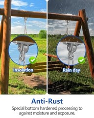 Heavy Duty Swing Hangers Hardware Included-Corrosion Resistant 2 Pack Silver