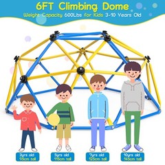 6FT Climbing Dome Climber Jungle Gym Geometric for Kids Indoor Outdoor Play