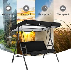 Swing Canopy Replacement for Outdoor Patio Swing Chair 2/3 Seater Waterproof …