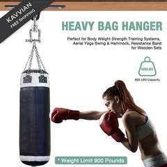 TNCZHYLX Heavy Bag Hangers 4 Holes Ceiling Anchor with Swivel, Black