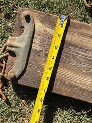Vintage Playground Swing Cast Iron Hardware Wood Seat & Chains From Country Club