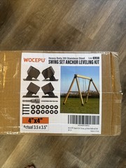 4 Pack 3.5″x3.5″ Adjustable Swing Brackets, Leveling Blocks Swing Set, 45-60 Ang