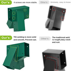 A-Frame 2 Swing Set Brackets, Heavy Duty Steel Swing Set Hardware with Mounting