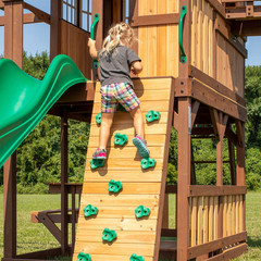 Backyard Discovery Skyfort II Cedar Swing Set/PlaySet FREE SHIPPING NEW