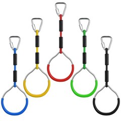 Hanging Ninja Rings, Fitness Gymnastic Rings Backyard Playground Training Equ…