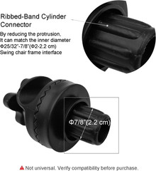 Garden Swing Plastic Fittings (Type 1) to Attach Canopy Frame to Swing Frame(2Pc