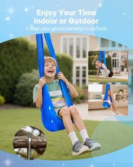 VEVOR Sensory Swing Double-Layer Fabric Sensory Hammock Holds up to 300lbs