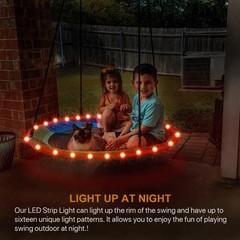Outdoor Swings Lights, Remote Control Swing Rim Light for Saucer Tree Swing, …