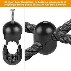 Climbing Cargo Net for Kids Outdoor 30″ x 139″ No-Knot Nylon Black – 30″ X 139″