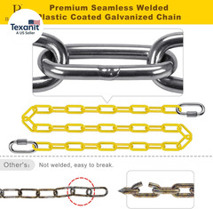 2Pcs 40″ Heavy Duty Hanging Chains with Carabiners 1000 Lbs Capacity Swing Chain