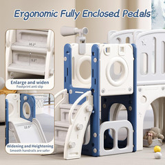 8 in 1 Toddler Slide,Kids Climber Slide with Storage Space and Non-Slip Steps,In