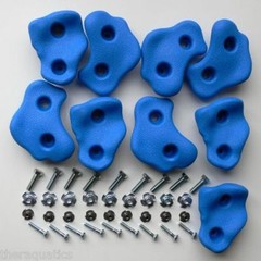 Rock Wall DIY BLUE Plastic Hand Hold Hold Foot Hold Child Kid Upper Body Kit