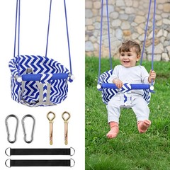 Comfy Toddler Swing Seat, Heavy-Duty Baby Swing with Adjustable Rope & Safety…