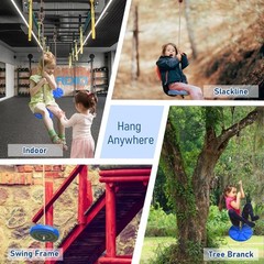 Tree Rope Swing Disc, Round Kids Swing Seat for Outdoor Backyard Playground, …