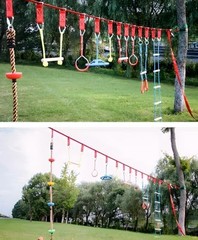 Ninja Rings Monkey Bars Swing Trapeze Bar Playground Swingset Rings Ninja Course