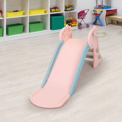 Kids Boys Girls Toddlers Climbing Slide Indoor Outdoor w/ Basketball Hoop
