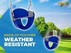 SWING SET STUFF HIGHBACK 1/2 BUCKET SEAT BLUE WITH CHAINS AND HOOKS outside 0046