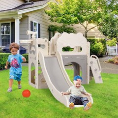 Kids Slide Climber Playset 8-in-1 Freestanding Slide Toddler Toys Indoor Outdoor