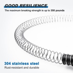 Zipline Spring Brake, 13.1ft Extra Long Heavy Duty Stainless Steel Zipline Brake