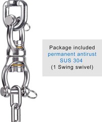 Silent Bearing Swing Swivel, Tire Swing Swivel with 2 Removeable Buckle for W…
