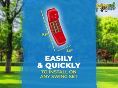 SWING SET STUFF TELEPHONE RED playground playset accessory fort kids toy 0007