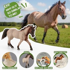 35 PCS Realistic Horse Playset – Stable Barn Toys for Kids, Perfect Birthday Gif