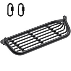 Heavy-Duty 17″ Metal Frame Swing Seat with 2 Carabiners, Swing for Backyard P…
