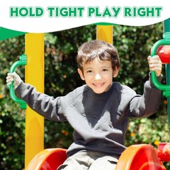 4Pcs Playground Safety Handles -Swing Set & Climbing Frame Hand Grips, Multi-…