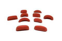 Atomik Rock Climbing Holds Set of 10 Medium Screw-On Basic Jugs in Rust