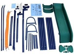 3 in 1 Swing Set with Belt Swing, Slide, Glider for Backyard