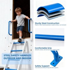 17 Inch 6 PCS Colorful Outdoor Metal Safety Playground Handles