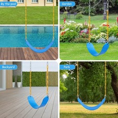 2PCS Swings Seats Heavy Duty with 66″ Chain, Playground Swing Set Accessories…