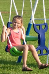 Playground Metal Swing Set Glider Slide Super Disc Back Yard Fun Outdoors NEW